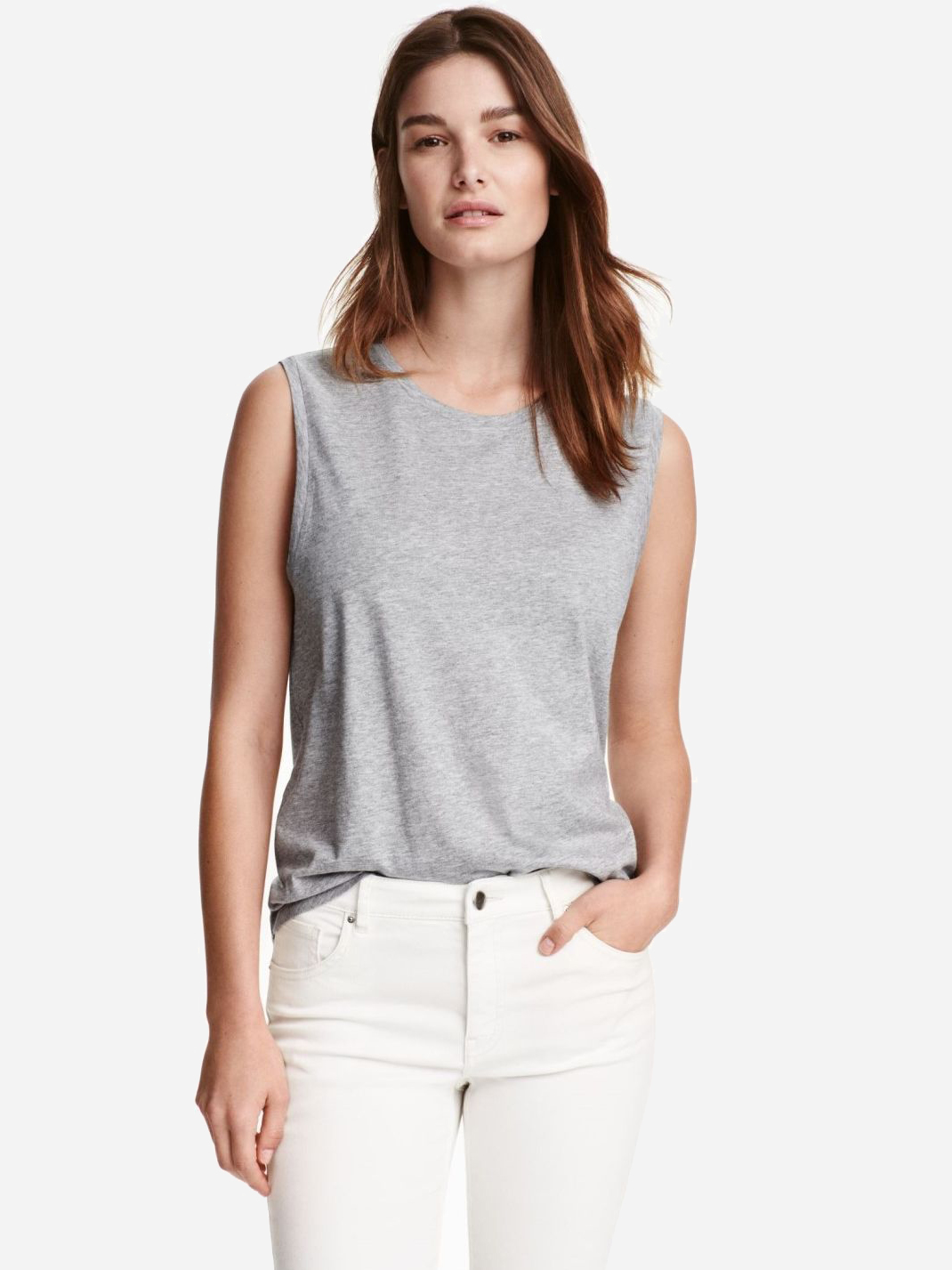 

Майка H&M Basic 03961674 L Серая