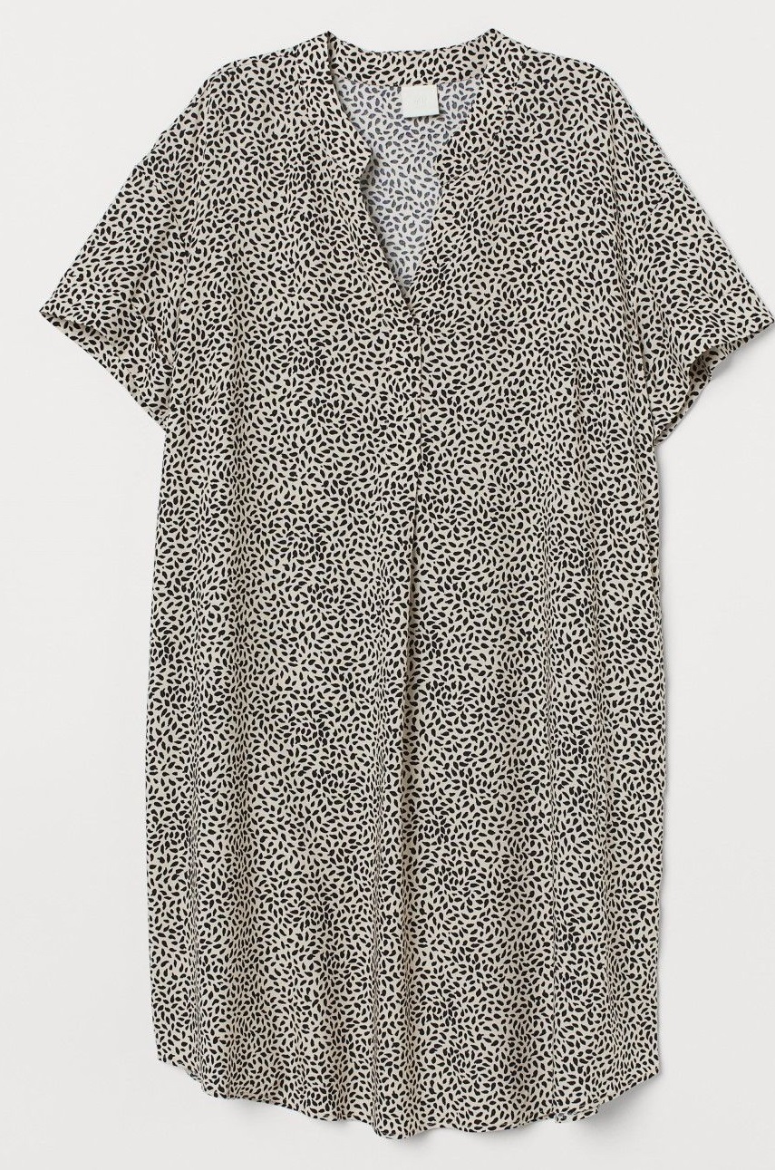 

Платье H&M 07454750 38 Кремовое с черным