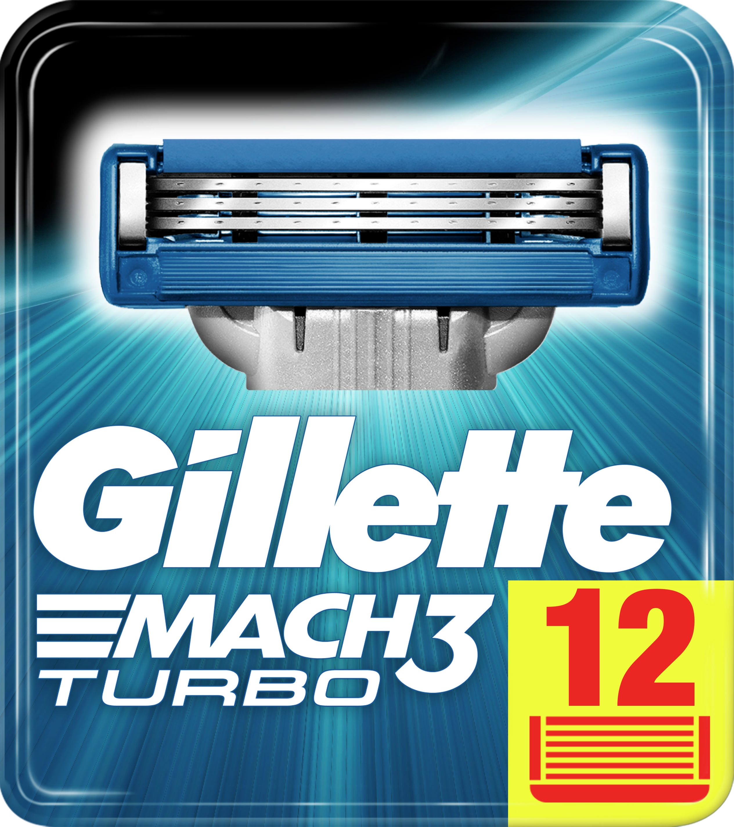 Акція на Сменные картриджи для бритья (лезвия) мужские Gillette Mach3 Turbo 12 шт (3014260298111) від Rozetka UA