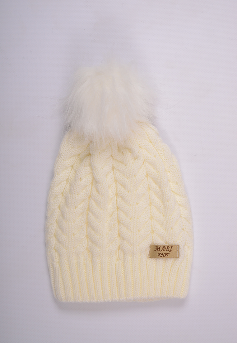 

Шапка для девочки зимняя Mari-Knit 0852 р52 50см шампань 57128