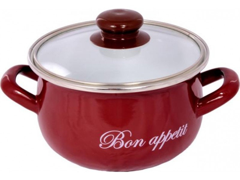 

Каструля з кришкою A-Plus "Bon Appetit" RED 5,1л A-2234