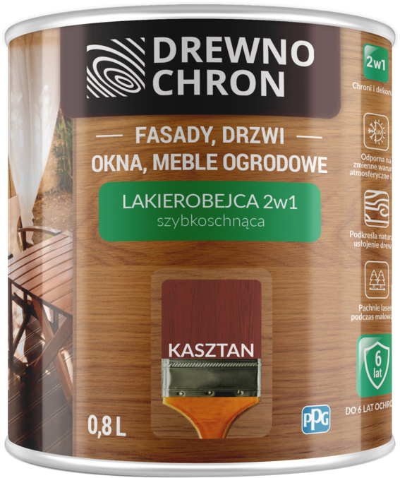

Лак-морилка Drewnochron 2 в 1 0.8 л Каштан (DN-354024)