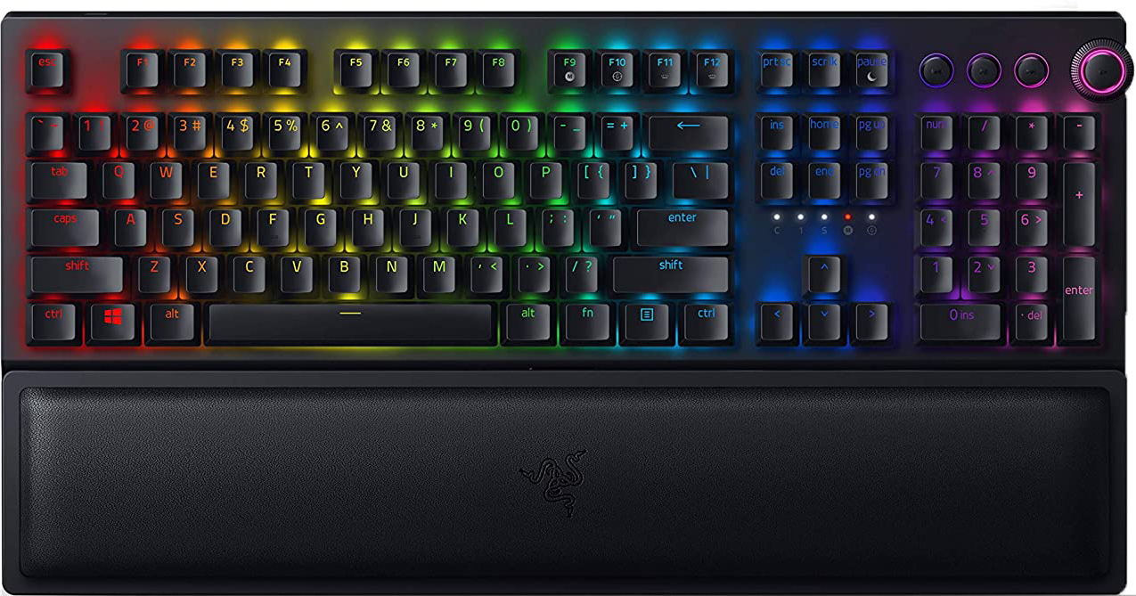 

Клавиатура беспроводная Razer BlackWidow V3 PRO Razer Green Wireless RU (RZ03-03530800-R3R1)