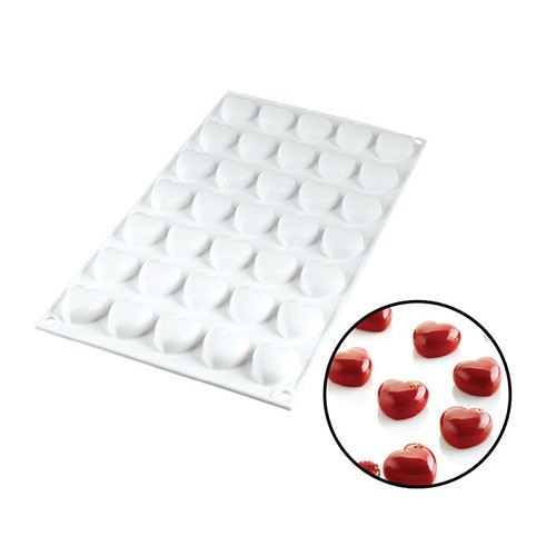 

Форма для выпечки Silikomart 35 штук 5мл 2,6х2,6 см h1,4 см силикон (MICRO LOVE 5)