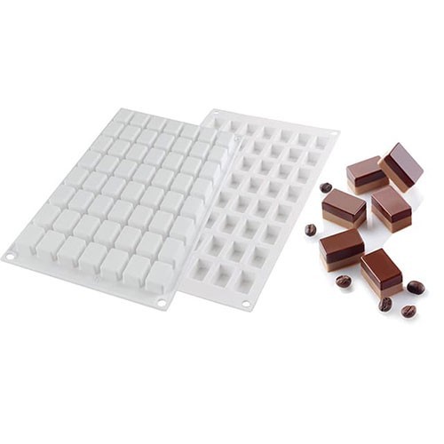 

Форма для выпечки Silikomart 56 штук 5мл 2,6х1,6 см h1,3 см силикон (MICRO RECTANGLES 5)