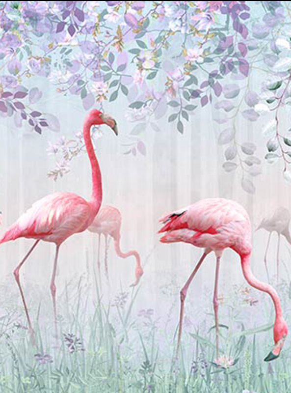 

Фотообои бумажные DeCors Фламинго 200x270 см 2 сегмента (141010)