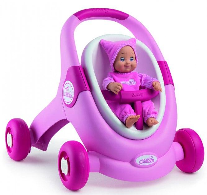 

Детская Коляска Smoby Миникисс 3в1 для прогулок 12+ м