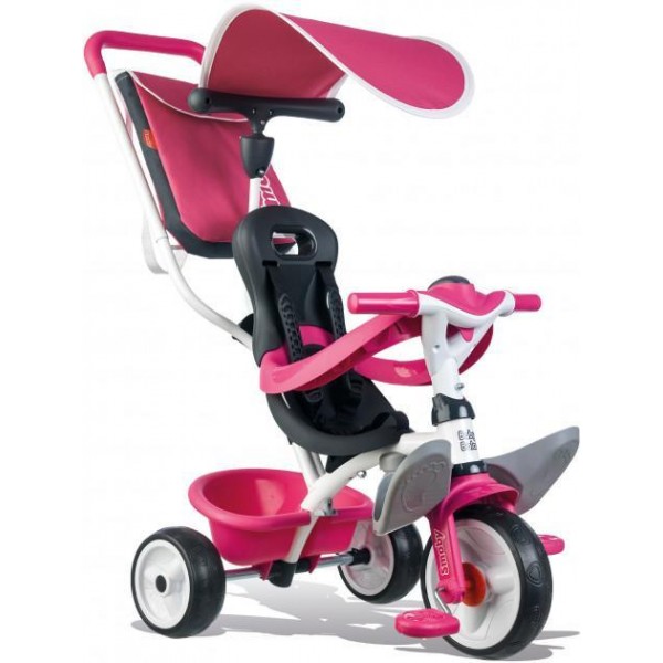 

Детский металлический велосипед Smoby с козырьком, багажником и сумкой