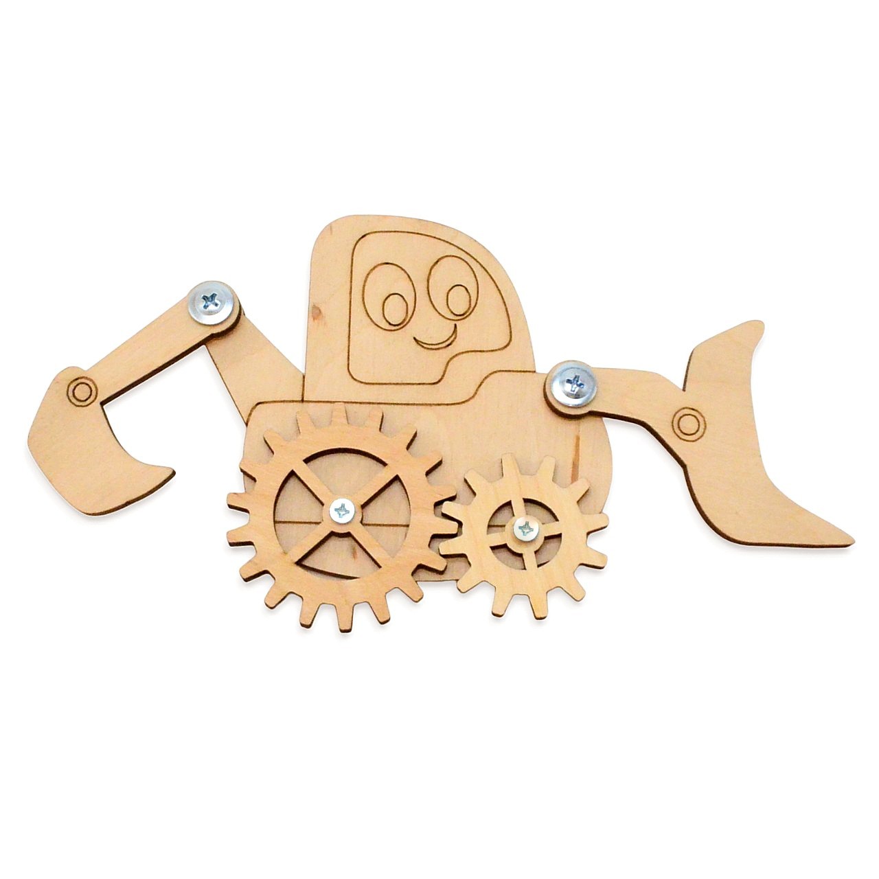 Заготовка для Бизиборда Машина Стройтехника Экскаватор 19 см, Машинка с ...