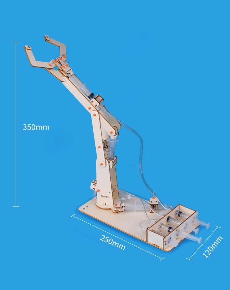 Гидравлический манипулятор своими руками из картона и шприцов