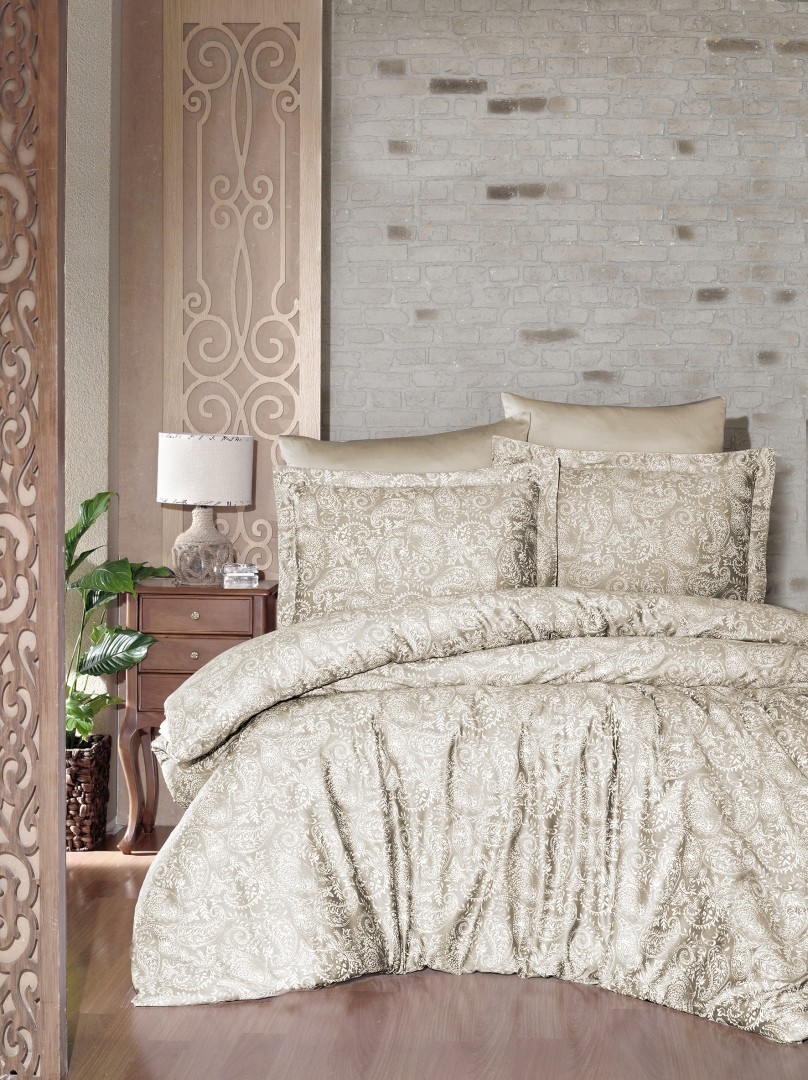 

Комплект постельного белья евро First Choice Cotton Satin Lima S. Kahve 200х220 (FCS-0048)
