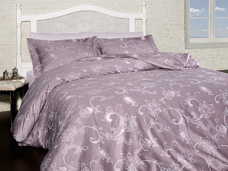 

Комплект постельного белья евро First Choice Cotton Satin Carmina Leylak Rengi 200х220 (FCS-0020)