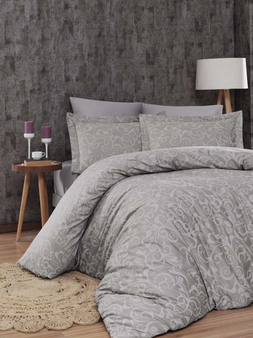 

Комплект постельного белья полуторный First Choice Cotton Satin Sweta Gri 160х220 (FCS-0317)