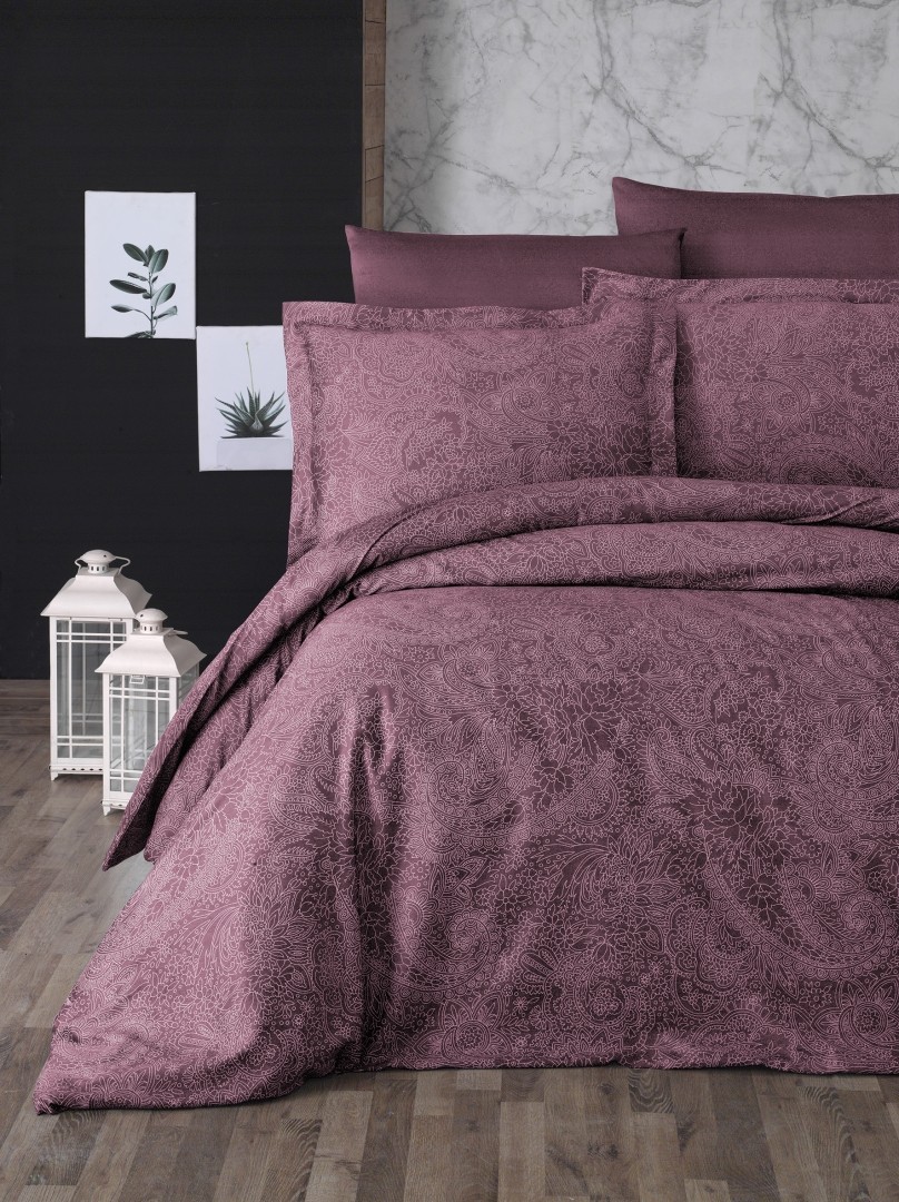 

Комплект постельного белья семейный First Choice Cotton Satin Neva Vişne 160х220 (FCS-0502)