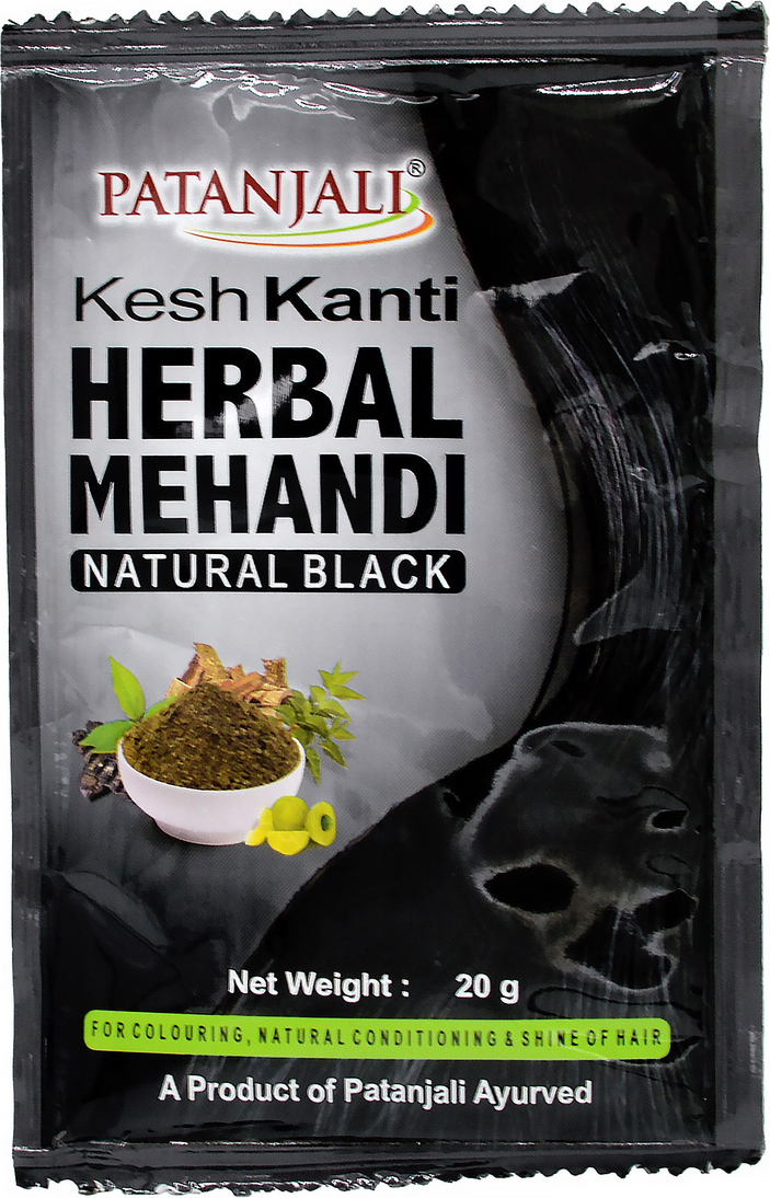 Хна для волос Patanjali Kesh Kanti Herbal Mehandi Натуральный черный 20 ...