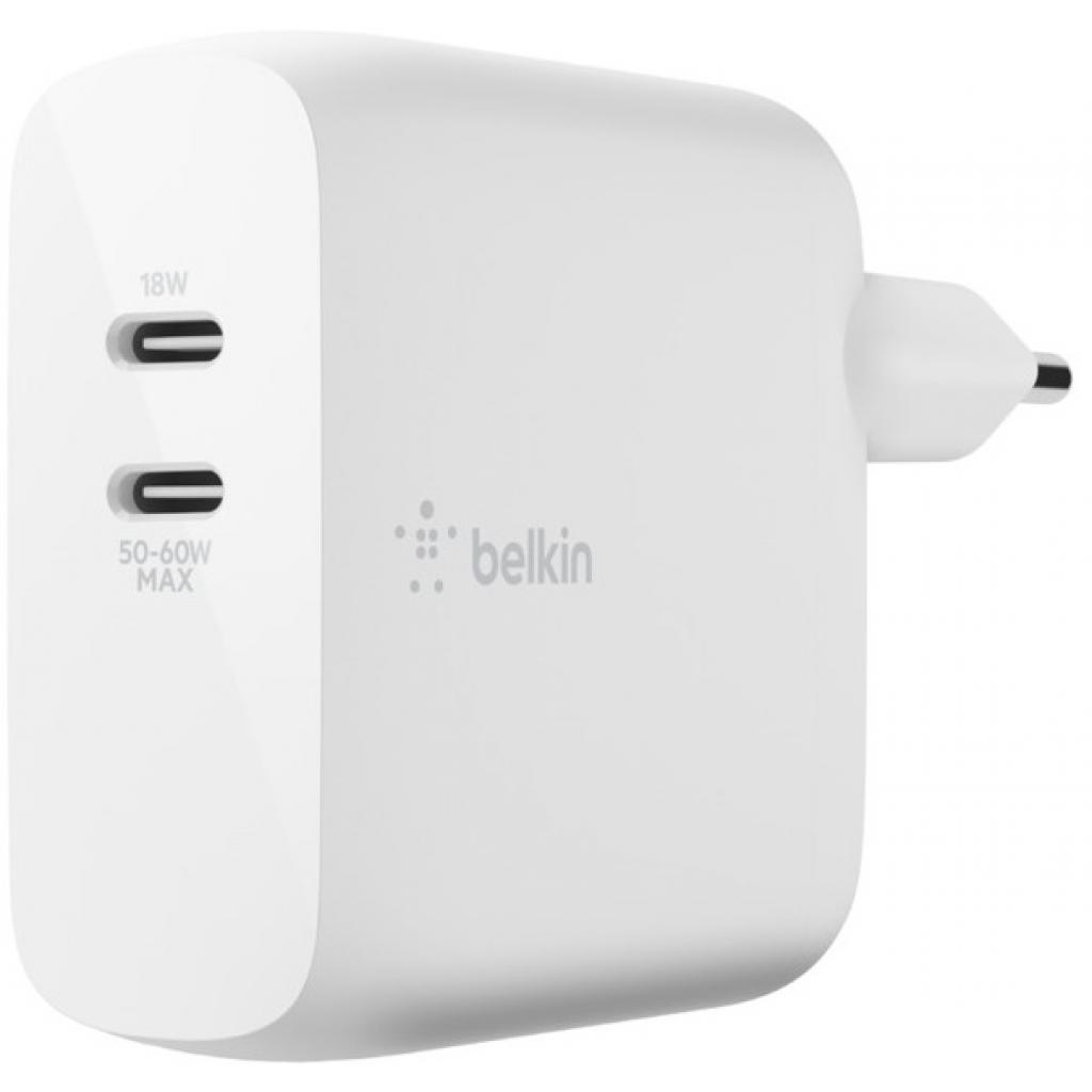 

Зарядное устройство Belkin GAN (50+18W) Dual USB-С, white