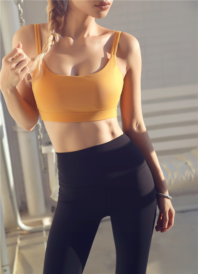 

Женский спортивный топ майка Overgym желтый L