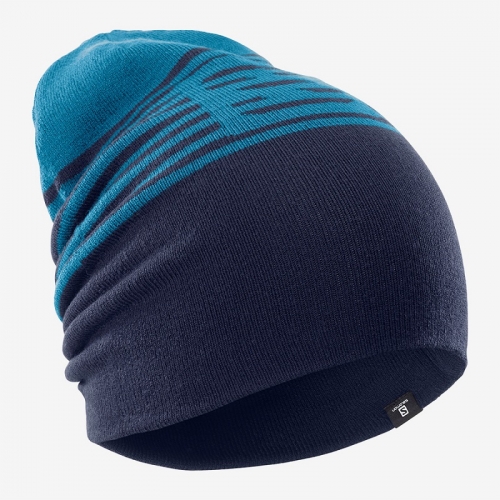 

Шапка SALOMON FLAT SPIN REVERSIBLE BEANIE синя темно синя А000009803