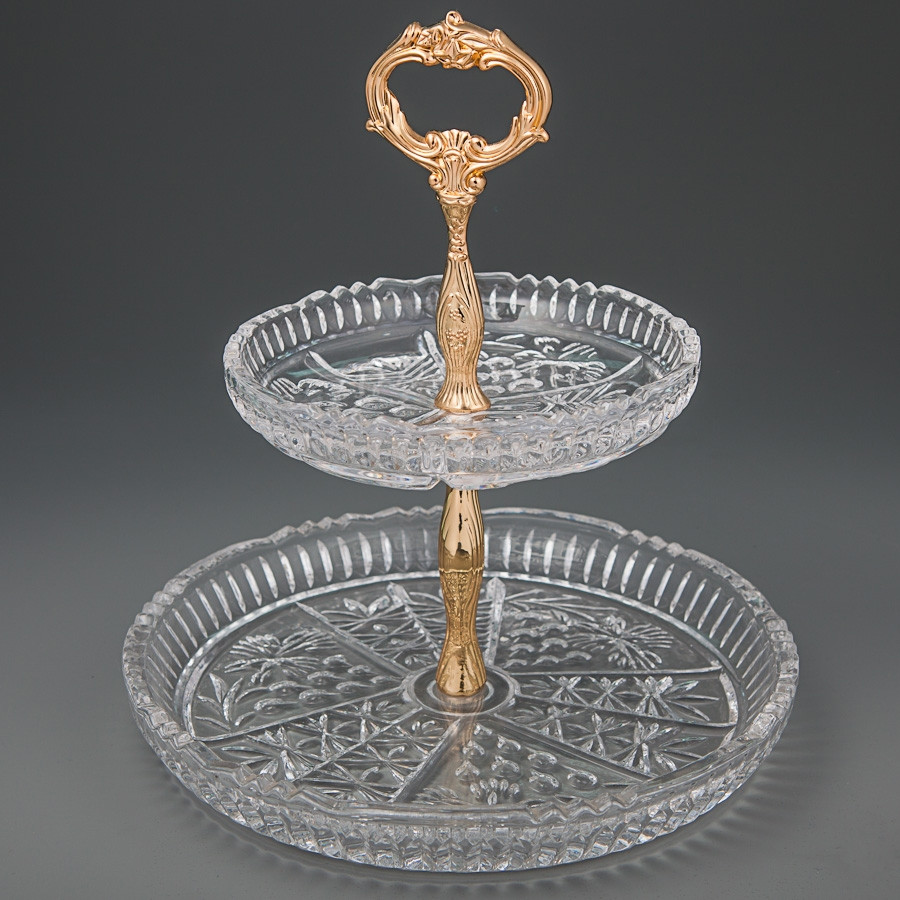 

Фруктовница 2-х ярусная Gold 25 см Lefard 45590-BR-1181