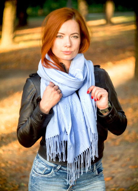 

Шарф-палантин Cashmere Аделина 180*70 см голубой