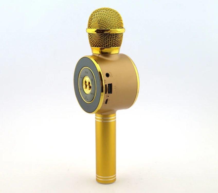 

Беспроводной микрофон караоке Bluetooth колонка микрофон Wster Ws-668 Gold (bks_02239)