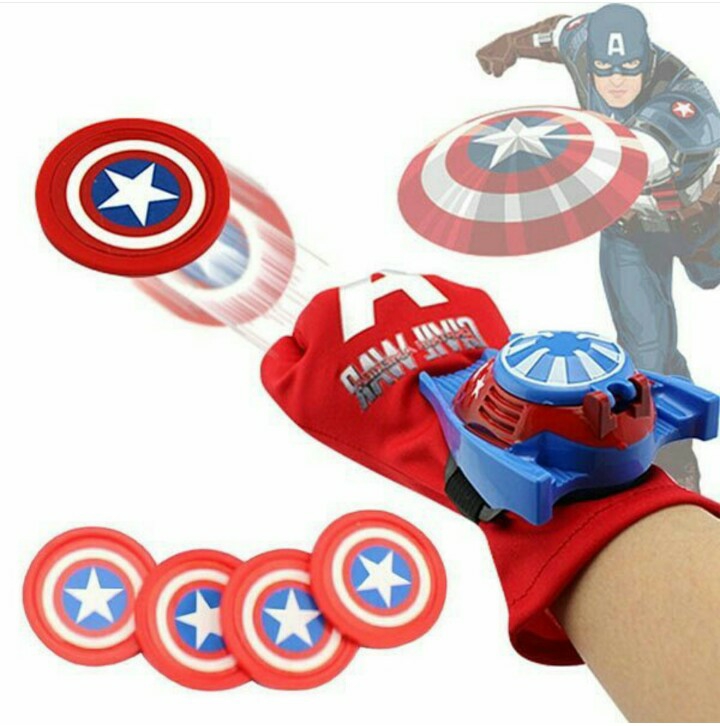 

Перчатка оружие Капитана Америки с вылетающими дисками Captain America glove (NT-261077)