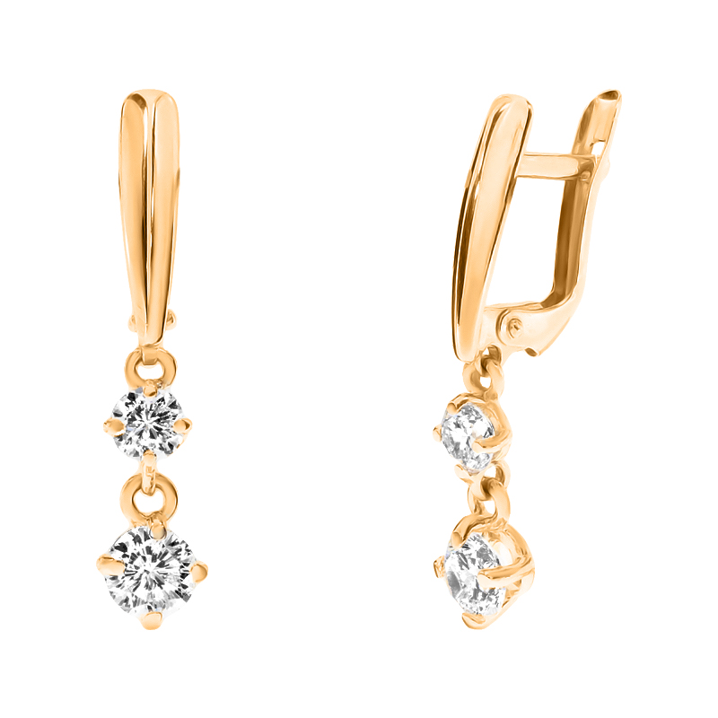 

Серьги-подвески Diamant с1832