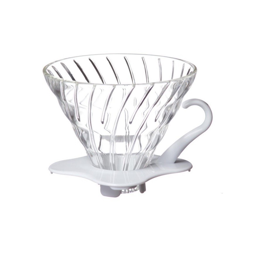 

Пуровер Hario V60 02 скляний білий