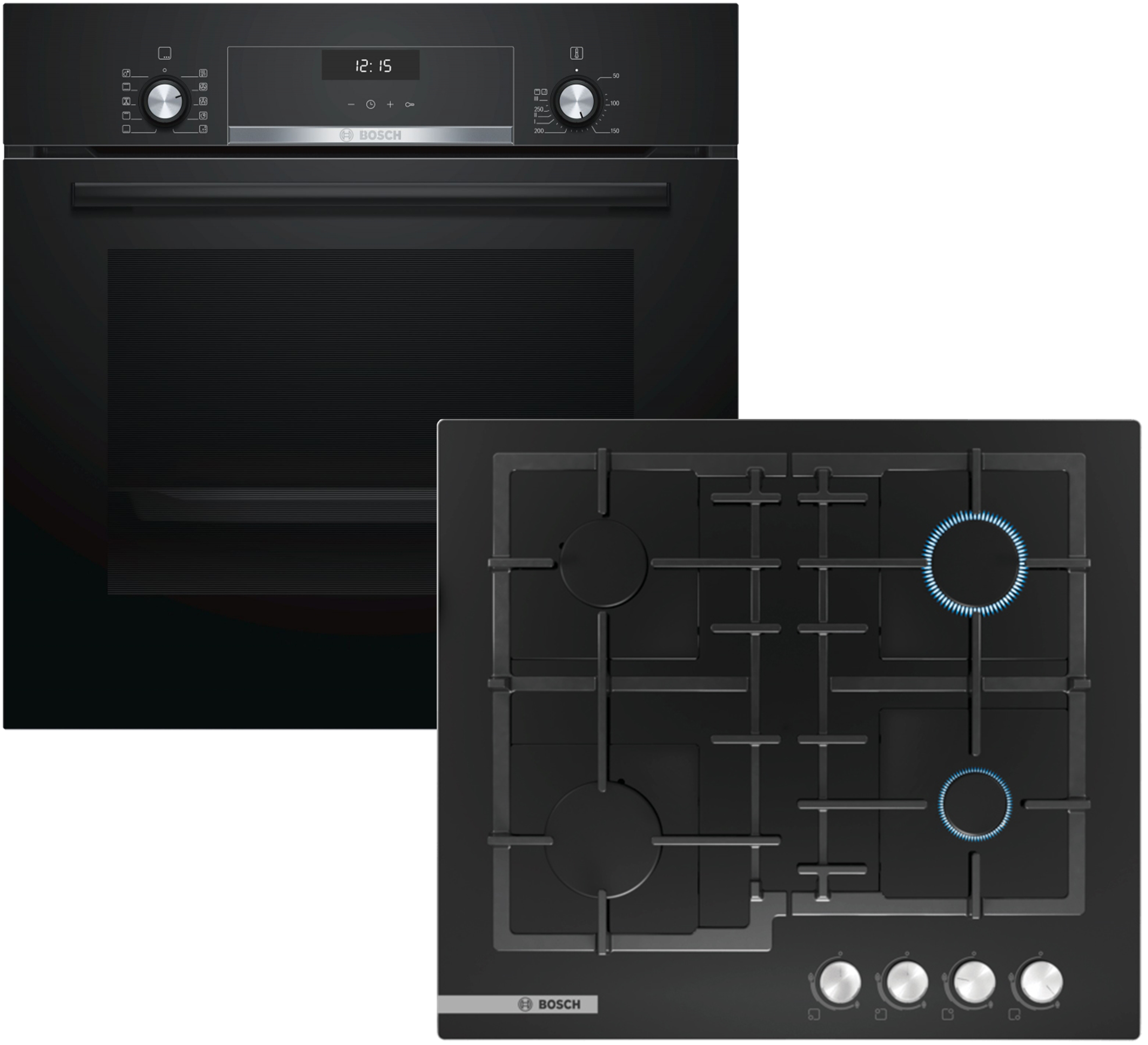 Духова шафа електрична BOSCH HBJ558YB0Q + Варильна поверхня газова ...