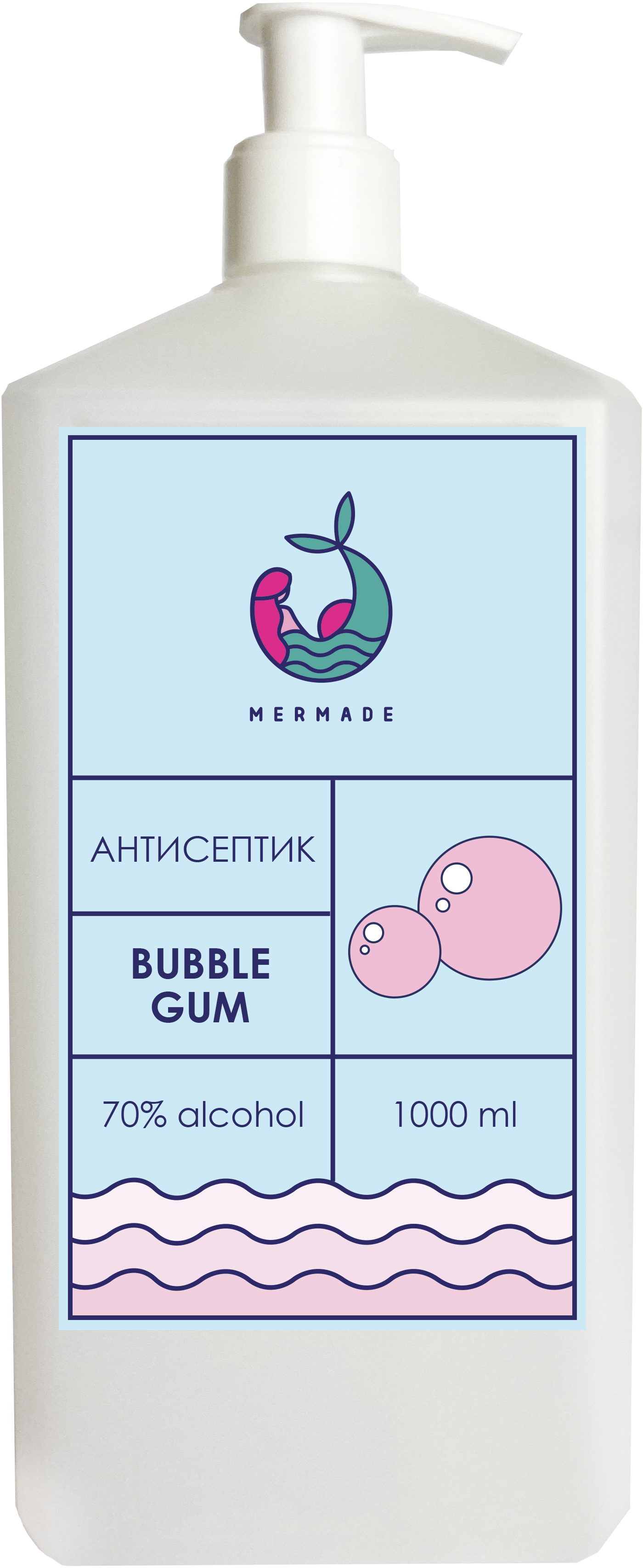 Акция на Антисептик-спрей для рук Mermade Bubble Gum 1 л (4820241301249) от Rozetka UA