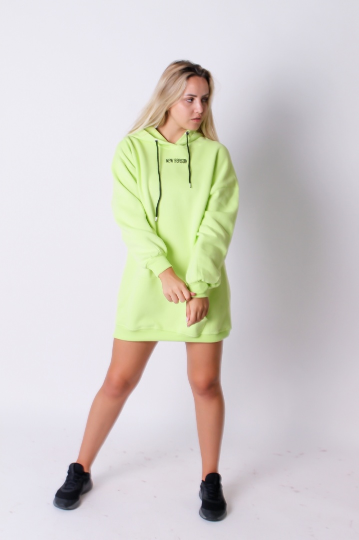 

Женская Туника на флисе One Size S/M (42-48) Салатовая