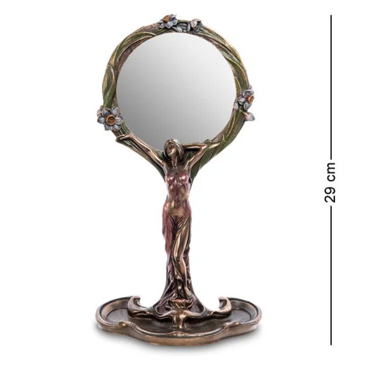 

Статуэтка с зеркалом Девушка-краса 29 см Veronese 35828-BR-1182