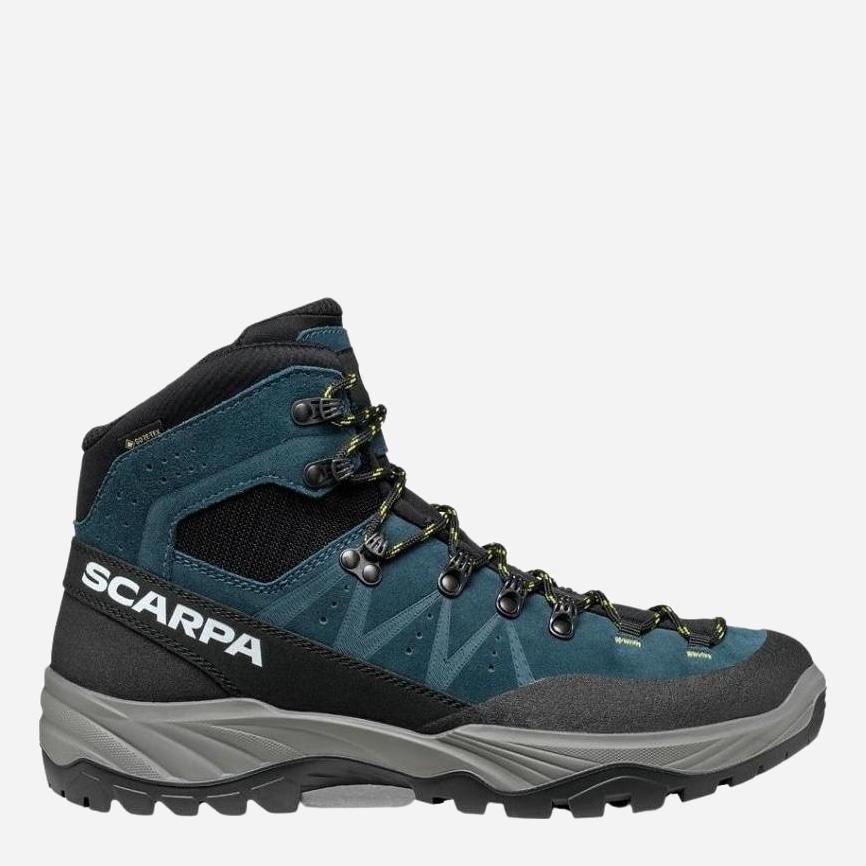 Акція на Чоловічі черевики для трекінгу високі з Gore-Tex Scarpa Boreas GTX 30023-200-2 43.5 (9 1/3UK) 28 см Petrol-Lime від Rozetka