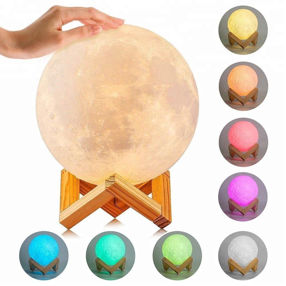 Сенсорный ночник луна RGB Magic 3D Moon Light – фото, отзывы ...