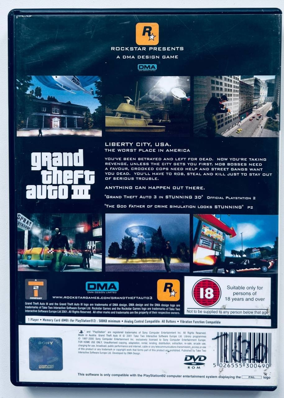 ROZETKA » Grand Theft Auto III, Б/У, английская версия - диск для  PlayStation 2 от продавца: RetroGaming Shop купить в Украине: цена, отзывы