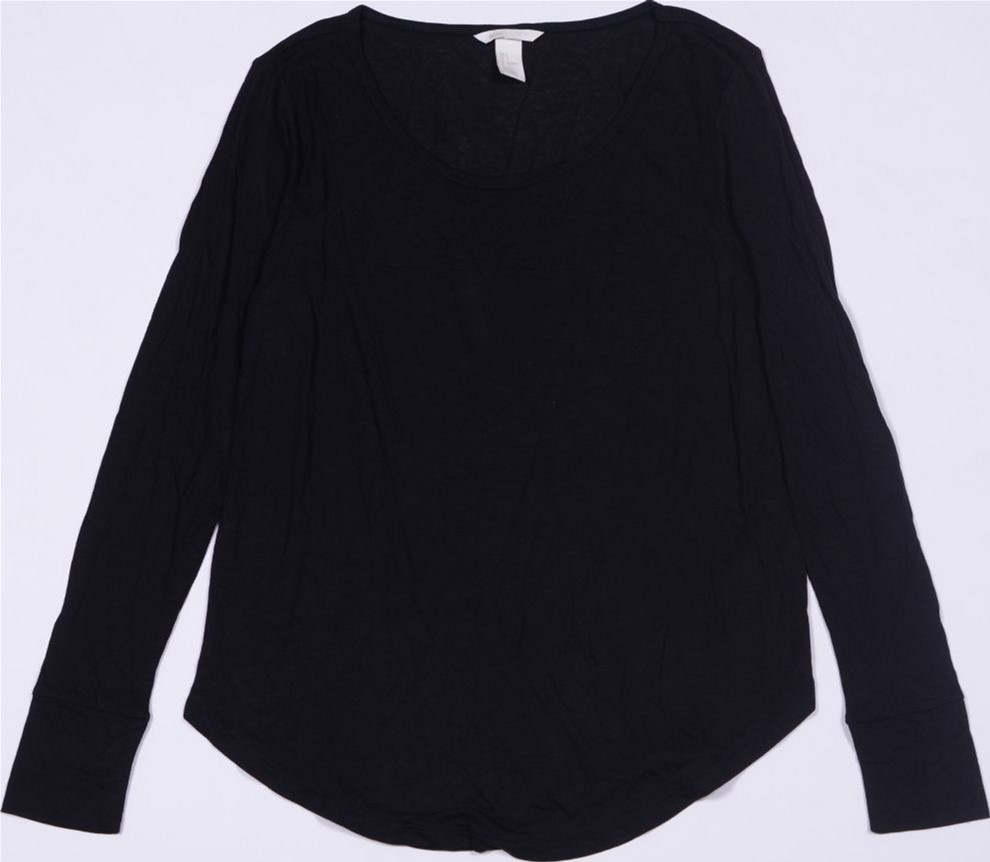 

Лонгслив H&M Basic 03200274 S Черный