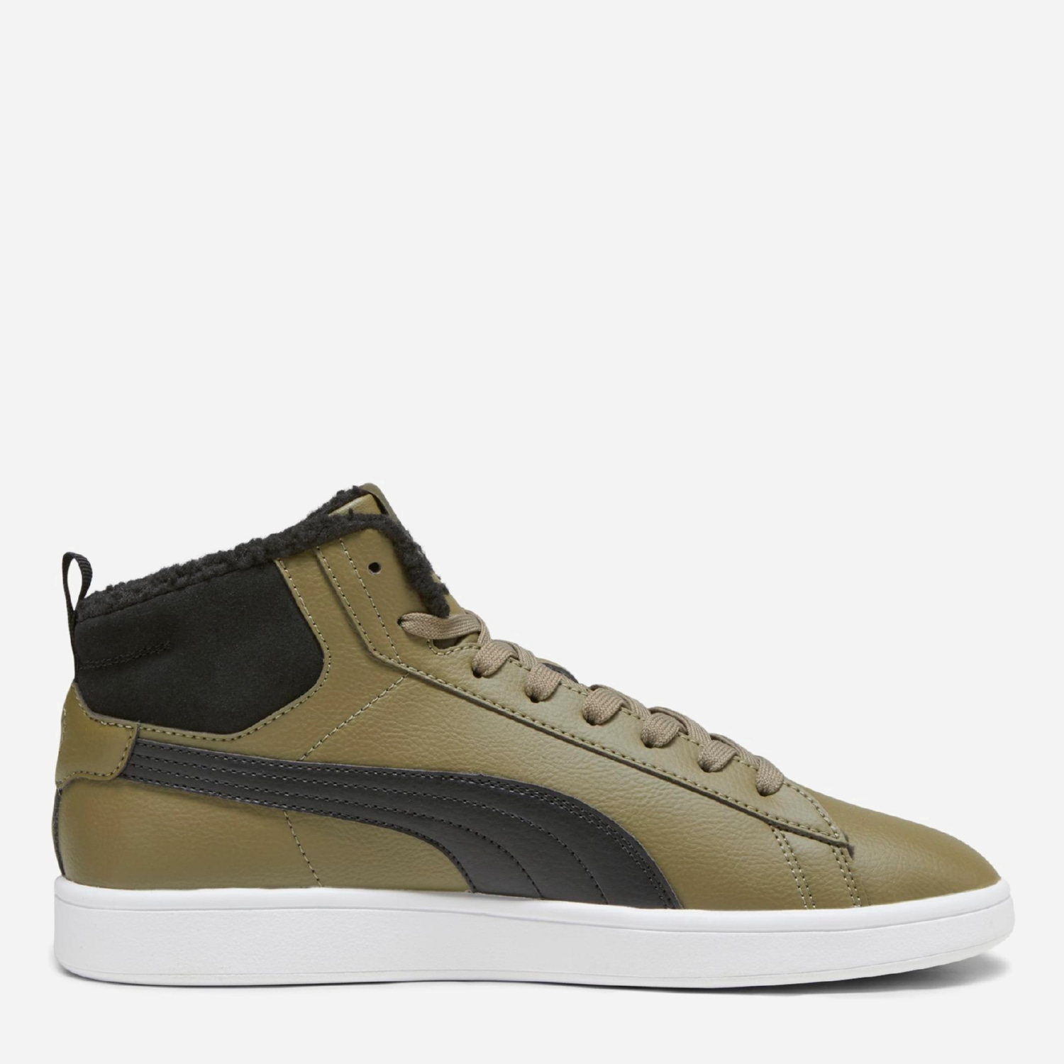 Акція на Чоловічі зимові черевики Puma Smash 3.0 Mid Wtr 39233503 40.5 (7UK) 26 см Olive Drab-Puma Black-Puma White від Rozetka