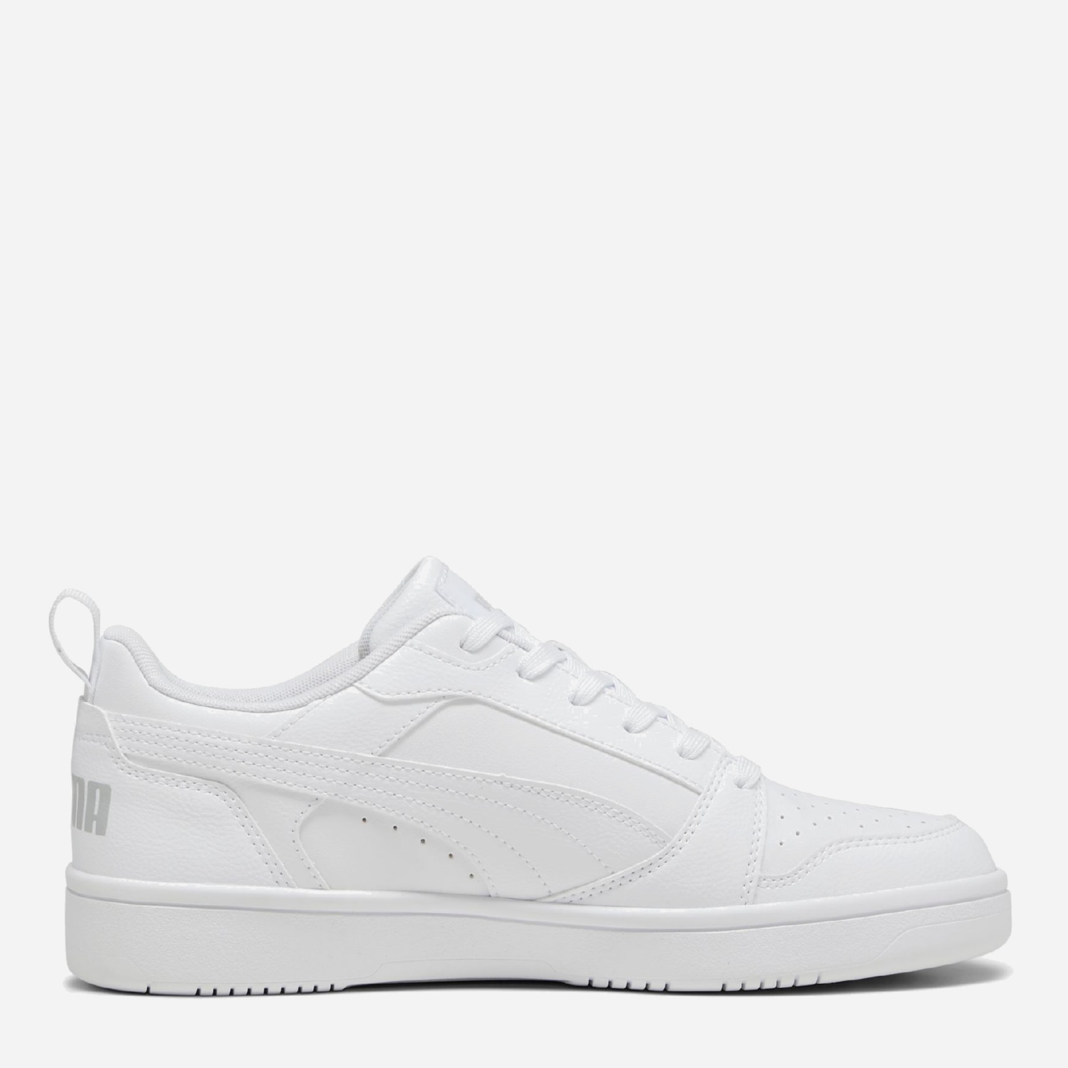 Акція на Чоловічі кеди низькі Puma Rebound V6 Low 39232803 41 (7.5UK) 26.5 см Puma White-Cool Light Gray від Rozetka