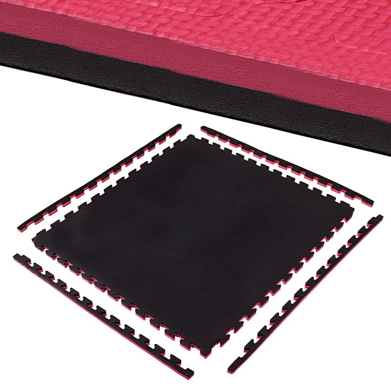 

Мат-пазл (ласточкин хвост) Springos Mat Puzzle EVA 100 x 100 x 2 cм FM0007 Black/Red