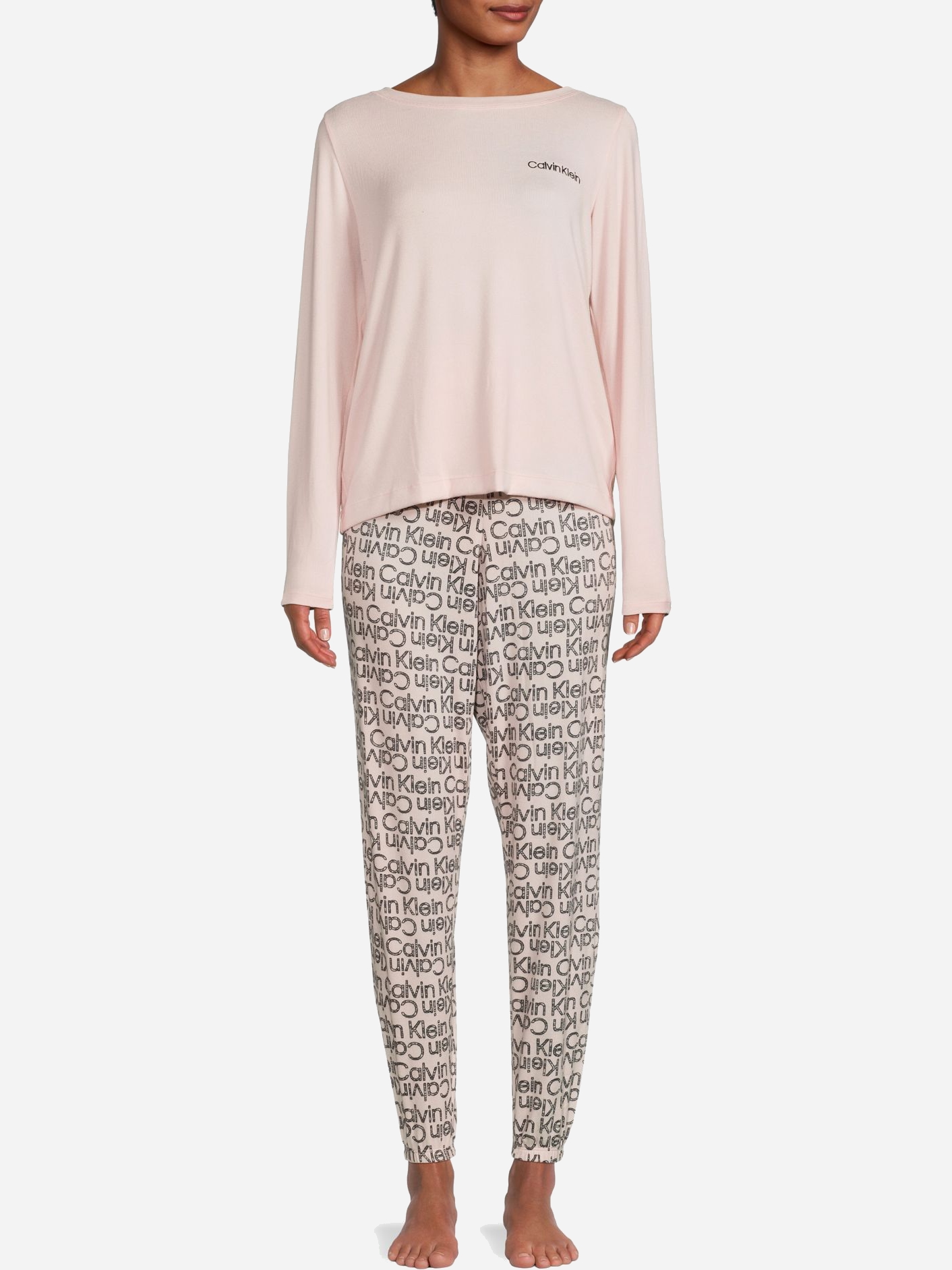 Акція на Піжама (кофта + штани) жіноча Calvin Klein 996238314 L Рожева від Rozetka