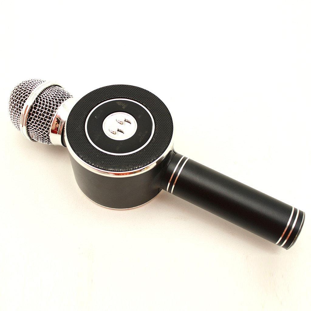 

Микрофон-колонка bluetooth WS-668 черный беспроводной детский караоке