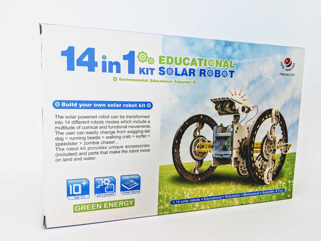 

Конструктор робот на солнечных батареях Cute Sunlight Solar Robot 14 в 1