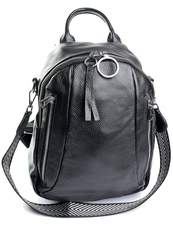 

Женский рюкзак кожаный Case 857 черный