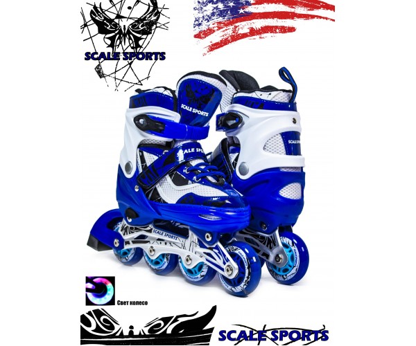 

Роликовые коньки раздвижные Scale Sport LF967 M (34-37), Синие