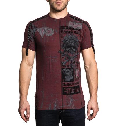 

Футболка Affliction Falling Tee 3XL Бордовый