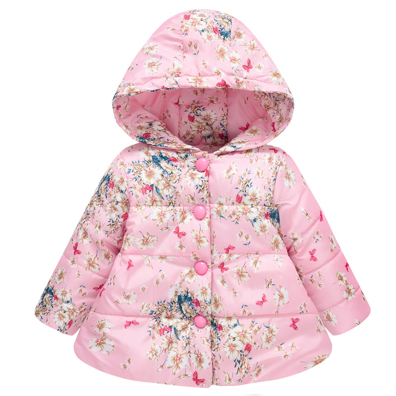 

Куртка для девочки демисезонная Butterflies and flowers Jomake (110) Розовый