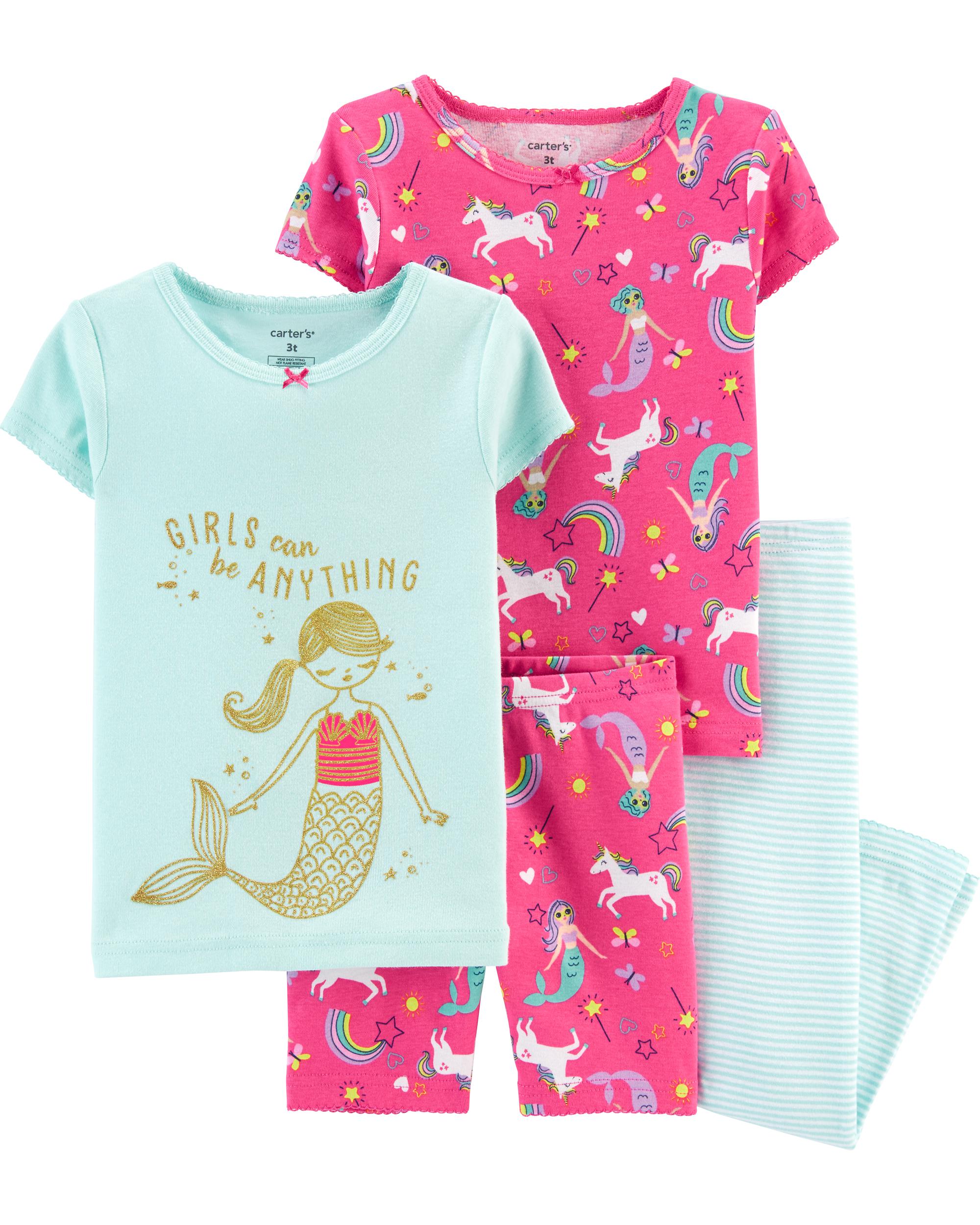 

Пижама (футболка + штаны) Carters 38110 93-99 см 2 шт Розовый/Мятный