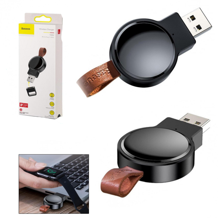 

Зарядное устройство беспроводное Qi Baseus WXYDIW02-01 Dotter для смарт часов Apple Watch Черное