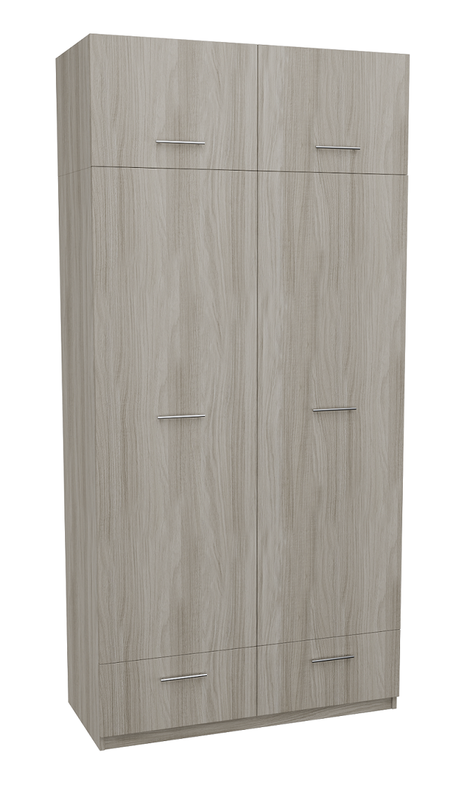 

Шкаф распашной 2-хдв. с ящиками и антресолями MebelLoft 110х50х230 см Светлое дерево 2508-03