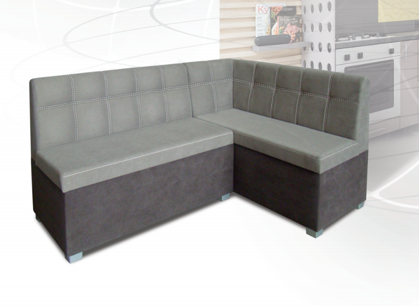 

Кухонный уголок мягкий из ДСП + ткань Комо Modern Серый